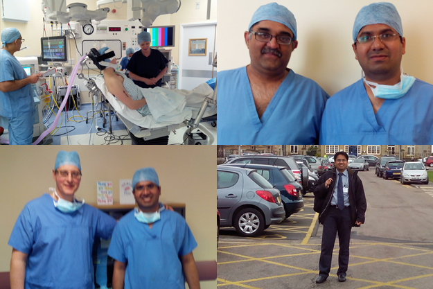 Dr. Mayur Purandare at Wrightington Hospital with Prof Lennard Funk